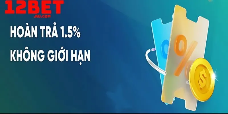 hoàn trả cược 1.5% tại 12BET